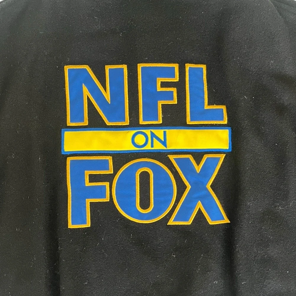 VTG 90s Y2K Men’s M NFL on Fox SportsVarsity Jacket Wool Leather - Picture 12 of 13